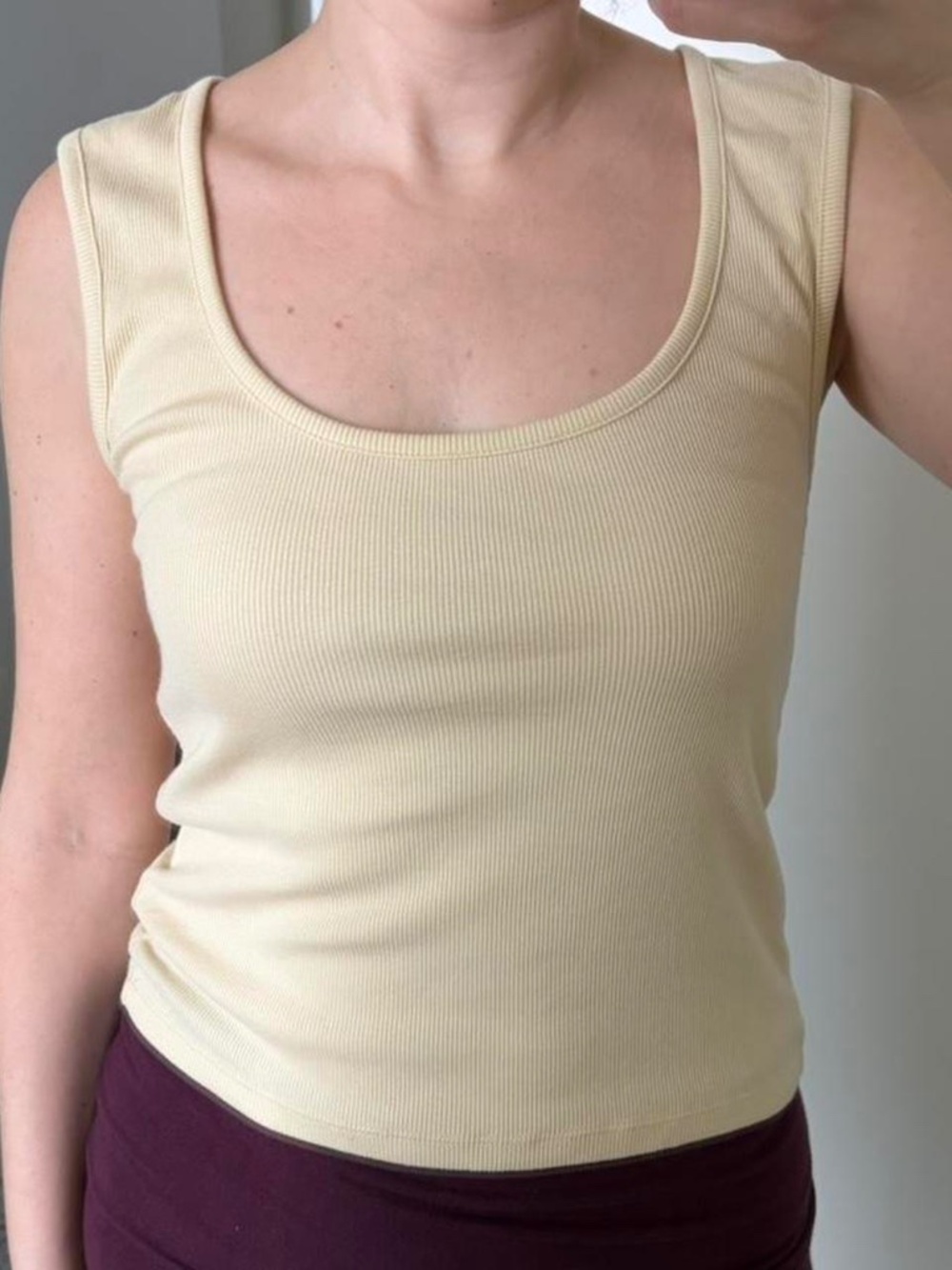 J.Crew Cropped Fine Rib Scoopneck Tank